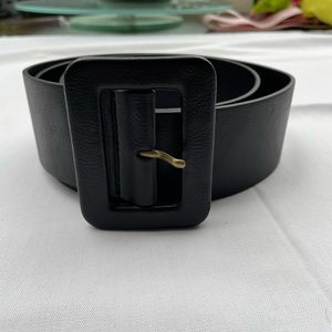 Black Express Faux Leather XL Waist Belt